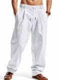 Men's Casual Linen Drawstring Beach Pants