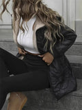 Women's Winter Black Color Fleeced Long Sleeve Hooded Coats