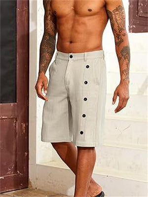 Male Classic Slim Fit Beach Button Shorts