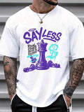 Men's Hiphop Style Streetwaer Round Neck Chess Printed Tshirts
