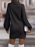 Fashion Cozy Long Sleeve Knitted Sweater Dresses for Women