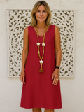 Vintage V-neck Sleeveless Summer Dresses for Women
