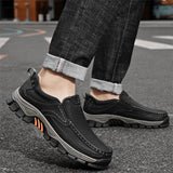 Men's Faux Leather Casual Shoes Slip-On Comfortable Anti-Slip Work Shoes