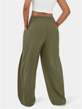 Women's Casual High-Rise Drawstring Oversized Pants