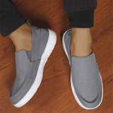 Men's Casual Canvas Contrast Color Slip-Ons Flats Shoes
