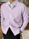 Men's Slim Fit V-Neck Button-Down Casual Business Knitted Cardigan