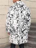 Men's Trendy Winter Mid-Length Cardigan Faux Fur Coat