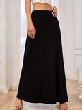 Women's Casual Summer Solid Color Knitted Skirts