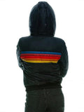 Female Casual Hooded Contrast Color Short Padded Jacket