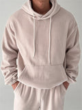 Men's Casual Vintage Corduroy Pullover Kangaroo Pocket Hoodie