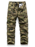 Men's Mid Waist Camouflage Cargo Pants Spring Casual Loose Fit