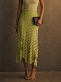 Women's Elegant Chic Circle Pattern Lace Flowy Skirts