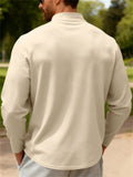Men's Simple Autumn Henley Long Sleeve T-Shirt Casual Innerwear