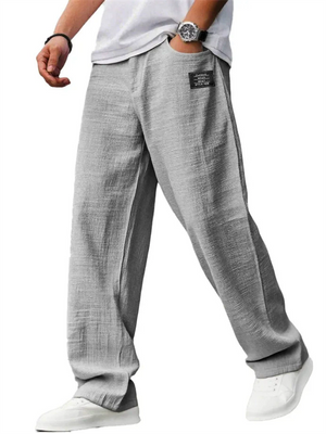 Male's Summer Simple Style Solid Color Casual Straight Trousers