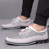 Men's Trendy Casual Striped Lace Up Slip-ons Flats Shoes