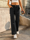 Stylish High Waist Multi-Pocket Cargo Pants for Women