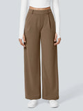 ‌Women's Simple High Waist Drape Wide Leg Casual Suit Pants