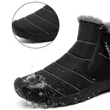 Double Zip Plush Lined Outdoor Ankle Snow Boots for Men