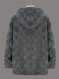 Unisex Autumn Street Solid Color Zip Up Long Sleeve Hooded Coats
