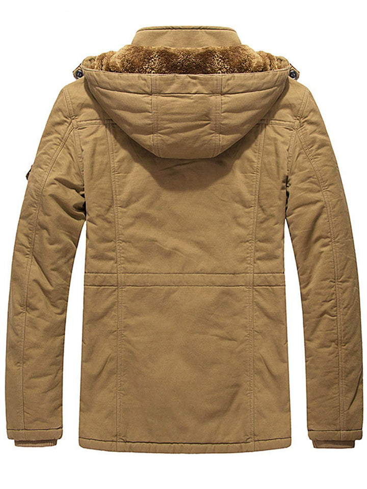 Men's Winter Warm Fleece Lined Hooded Parka Jackets