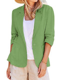 Women's Summer Solid Color Single Breasted Lapel Suit Coat