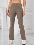 Women's Casual Solid Color High Waist Flared Pants