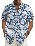 Men's Sun Beach Wear Lapel Short Sleeve Printed Hawaiian Shirt