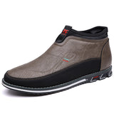 Men's Contrast Color Casual High Top Slip-ons Shoes