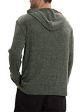 Men's Autumn Casual Solid Color Long-sleeved Pit Stripe Hoodie