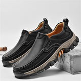 Men's Faux Leather Casual Shoes Slip-On Comfortable Anti-Slip Work Shoes