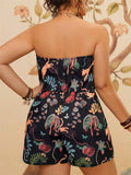 Women's Summer Print Off The Shoulder Tube Jumpsuits