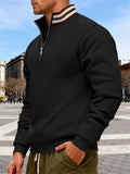 Men's Half-Zip Stand Collar Sweatshirts Warm Casual Outdoor Sports Top