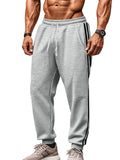 Men's Casual Drawstring Side Stripe Jogger Pants