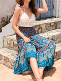 Bohemian Exotic Print Pleated Skirt for Women