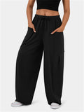 Women's Casual High-Rise Drawstring Oversized Pants