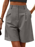 Ladies Temperament Comfort Office Wear High Rise Shorts