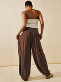 Women's Ethnic Style Yoga Fitness Pleated Lantern Pants
