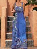 Ethnic Style Floral Printed Female Vintage Jumpsuits