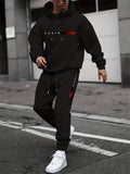 Men's Casual Loose Fit Hoodie & Jogger Tracksuit Set for Spring