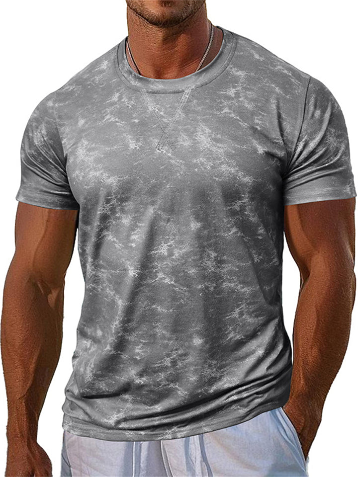 Men's Round Neck Short Sleeve Camouflage T-Shirt