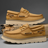 Male's Solid Color Outdoor Sedue Thick-soled Lace Up Shoes