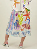 Women's Casual Ocean Theme Print A-Line Skirts