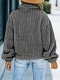Ladies Lapel Fuzzy Jacket Faux Fur Coat