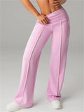 Women's High Waist Lounge Front Seam Flare Wide Leg Yoga Pants