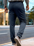 Men's Autumn Drawstring Zipper Sporty Fitted Pants