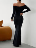 Ladies Elegant Slim Fit Sexy Off-shoulder Dresses