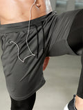 Men's Tight Fitness Wear Quick-drying Fake Two-piece Pants