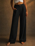 Women Comfy Wide Leg Trousers High Waist Summer Pants