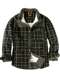 Men's Classic Plaid Fleece Lined Flannel Jacket Coat