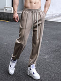 Men's Straight Leg Mid-Rise Drawstring Leisure Pants